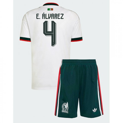 Meksiko Edson Alvarez #4 Vieraspaita Lapsille MM-kisat 2026 Lyhythihainen (+ Lyhyet housut)